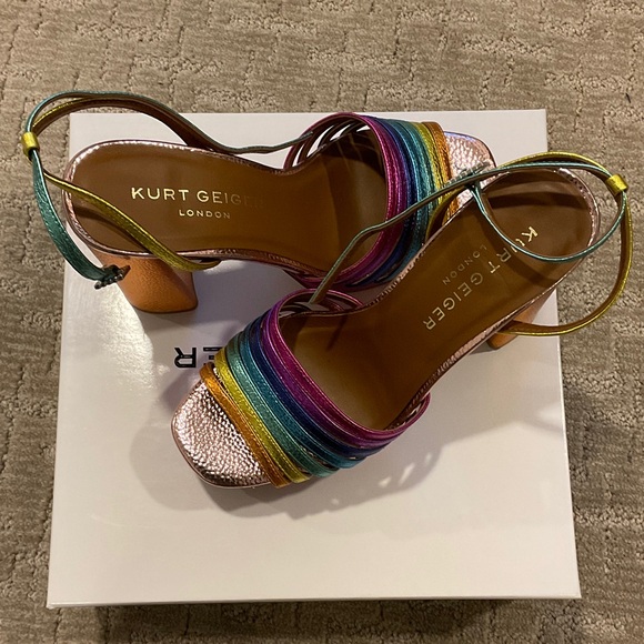 Kurt Geiger Rainbow Strappy Heels - Picture 1 of 3